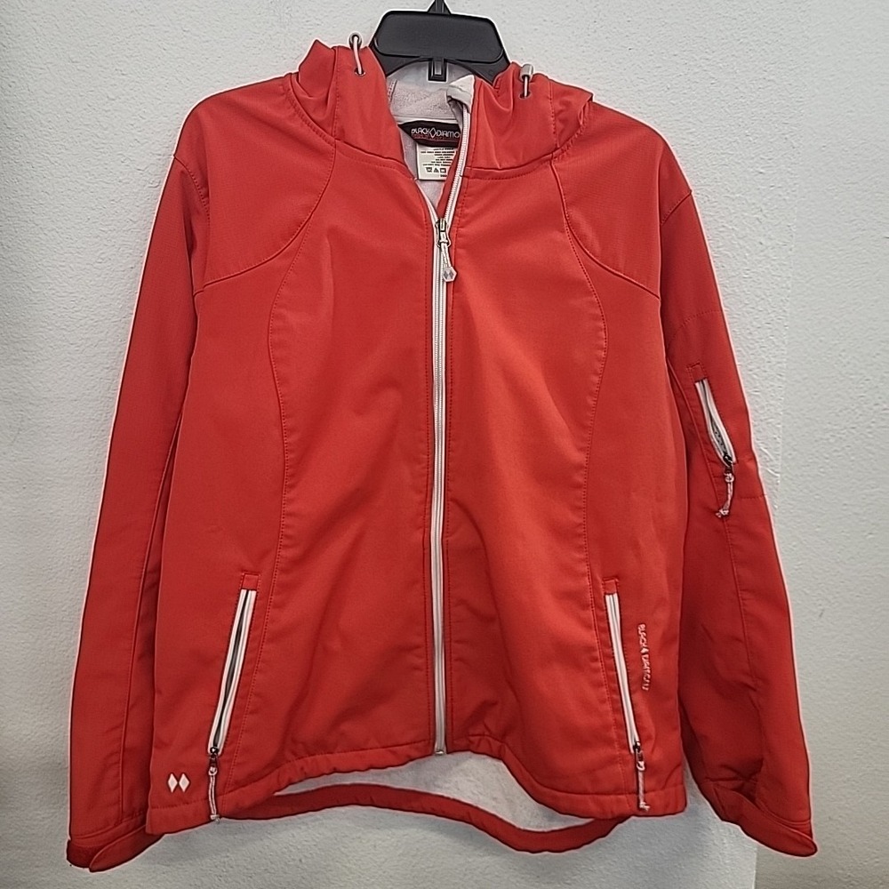 Black Diamond Double Diamond Women's Hooded Zip Up Jacket, Red, Size XL